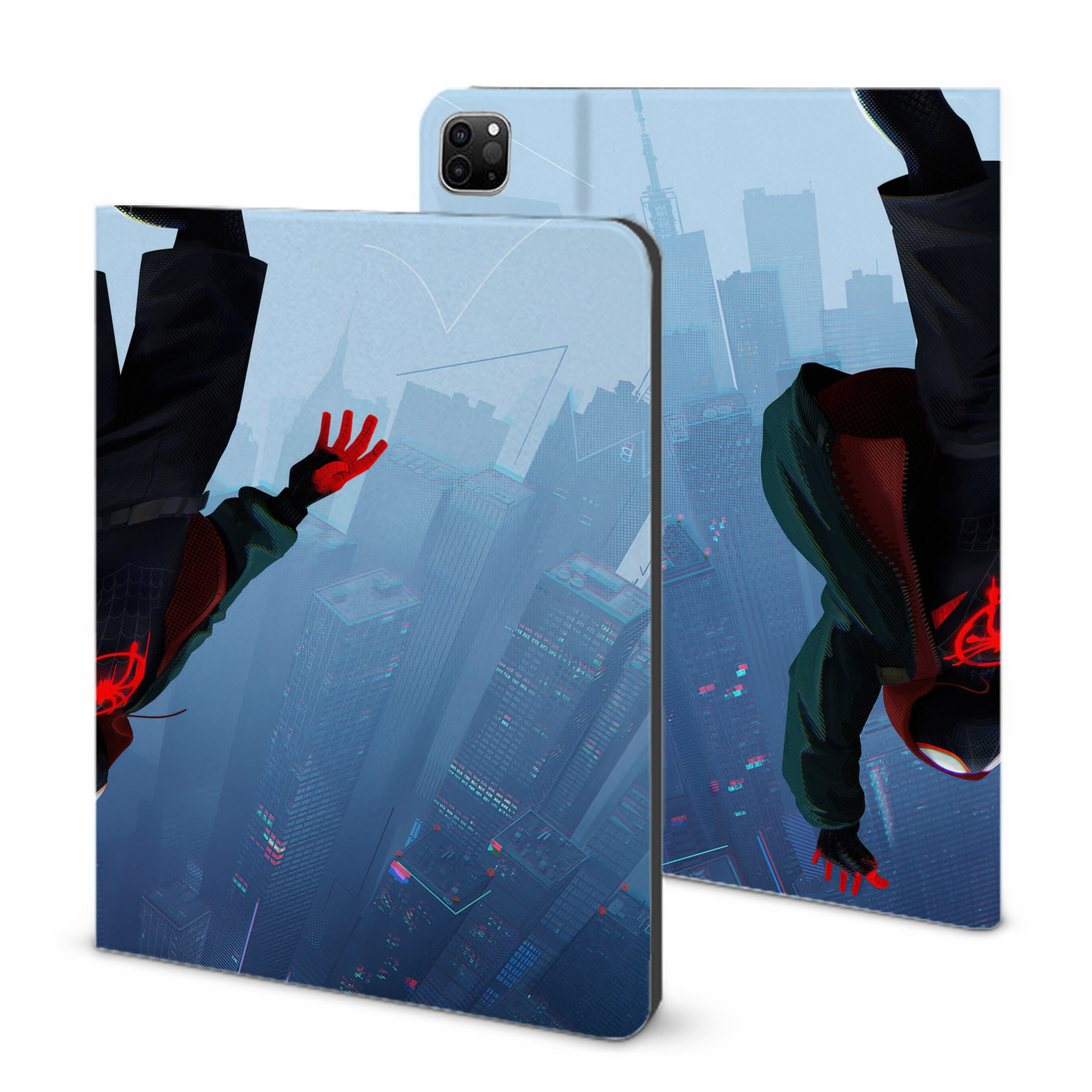 （画像用） Spider Man スパイダーマン IPad ケース ブック型 PUレザー TPU 耐衝撃 軽量 薄型 ペン収納なし 全面保護 IPad 各モデル対応